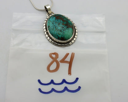 Navajo Necklace 925 Silver Epic Natural Turquoise Native American Artist C.80's