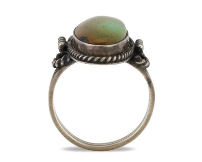 Navajo Ring .925 Silver Royston Turquoise Native American Artist C.1980's