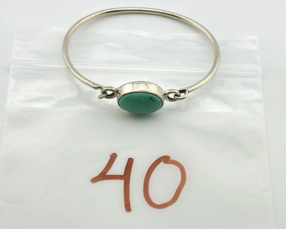 Navajo Bracelet .925 Silver Blue Arizona Turquoise Native American Artist C.90's