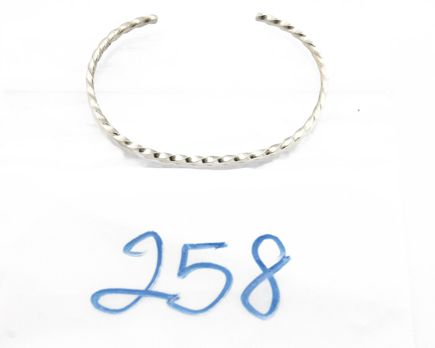 Navajo Bracelet .925 Silver Native American Artist Handmade 3.0 mm wide C.1980's