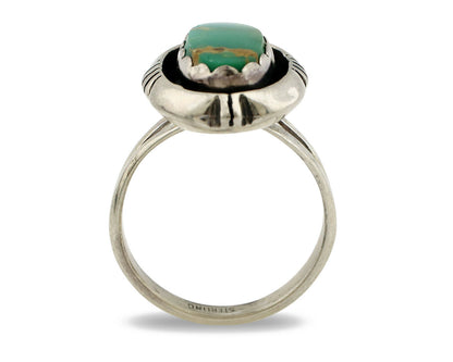 Navajo Ring .925 Silver Royston Turquoise Handmade Native American Artist C.80's