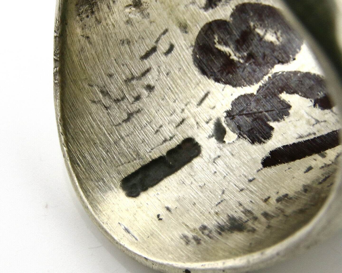 Navajo Ring .925 Silver Kokopelli Overlay Artist Native American C.80's