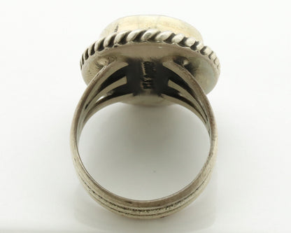 Navajo Ring .925 Silver Natural Blue Turquoise Native American Artist C.1980's