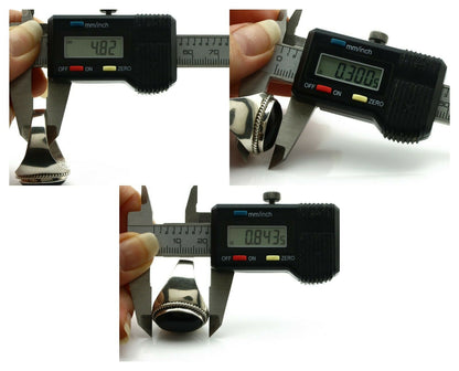 Navajo Ring .925 Silver Handmade Black Onyx Native American Artist C.80's