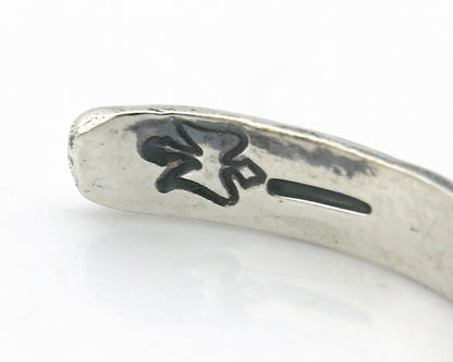 Navajo Bracelet .925 Silver Hand Stamped Arrow Head Artist I Montoya C.80's