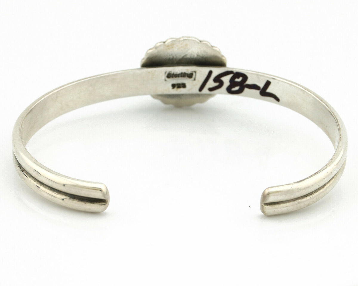 Navajo Bracelet .925 Silver Sleeping Beauty Turquoise Native American C.90's