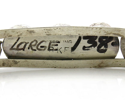 Navajo Bracelet .925 Silver Turquoise Mountain Signed RKFE C.80's