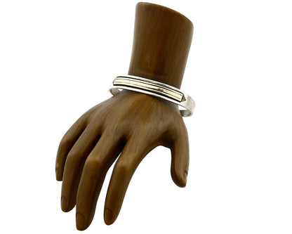 Navajo Bracelet .925 Silver & 14k Solid Gold MM Rogers and TAS Cuff C.80's