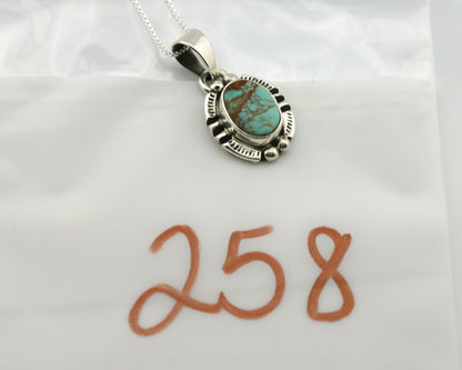 Navajo Pendant .925 Silver Kingman Turquoise Artist Signed Gecko C.80's