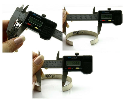 Navajo Bracelet Overlay Design .925 SOLID Sterling Silver Signed Artist SC C.80s