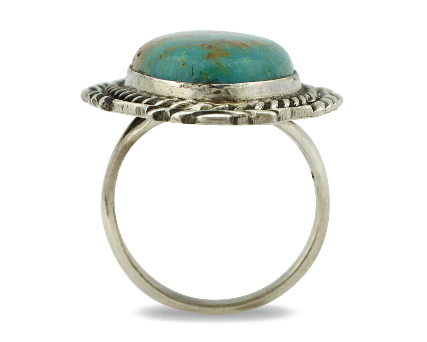 Navajo Ring .925 Silver Blue Southwest Turquoise Artist Billy Eagle C.80's