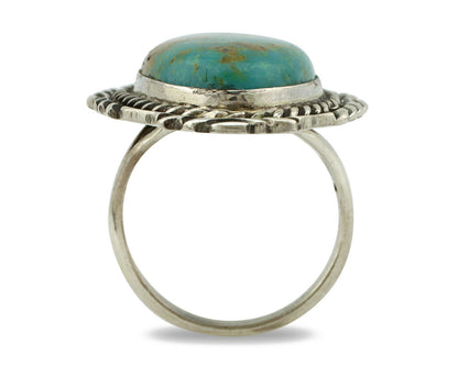 Navajo Ring .925 Silver Blue Southwest Turquoise Artist Billy Eagle C.80's