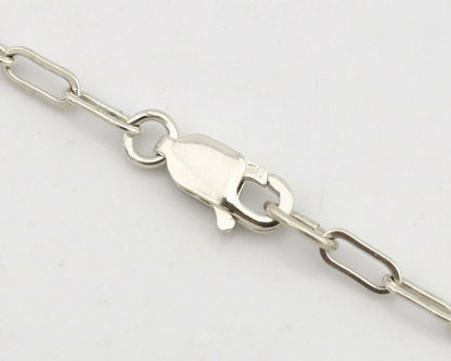 Navajo Necklace .925 Silver Sleeping Beauty Turquoise Signed E C.80's