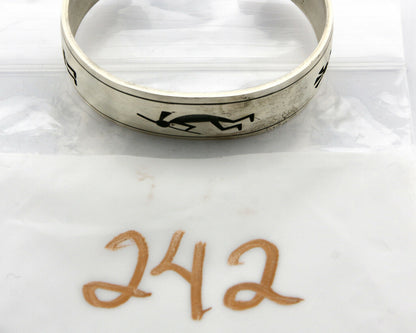 Hopi Bracelet .925 Silver Signed Artist Nathan Fred Jr 1980's