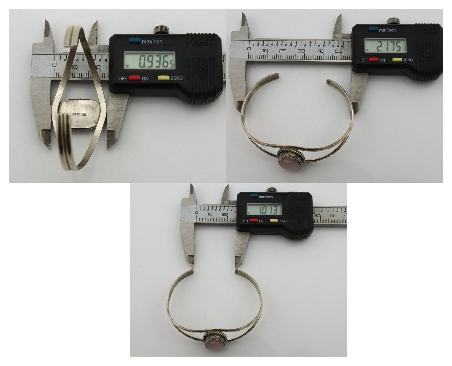 Women's Navajo Bracelet 925 Silver Natural Pink Mussel Native American C.80's