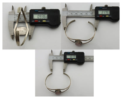 Women's Navajo Bracelet 925 Silver Natural Pink Mussel Native American C.80's