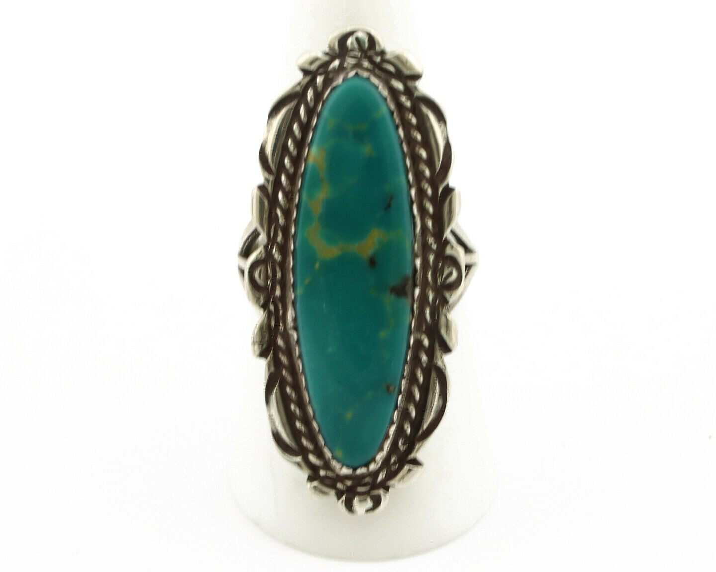 Navajo Ring .925 Silver Arizona Turquoise Artist Signed Billy Eagle C.80's