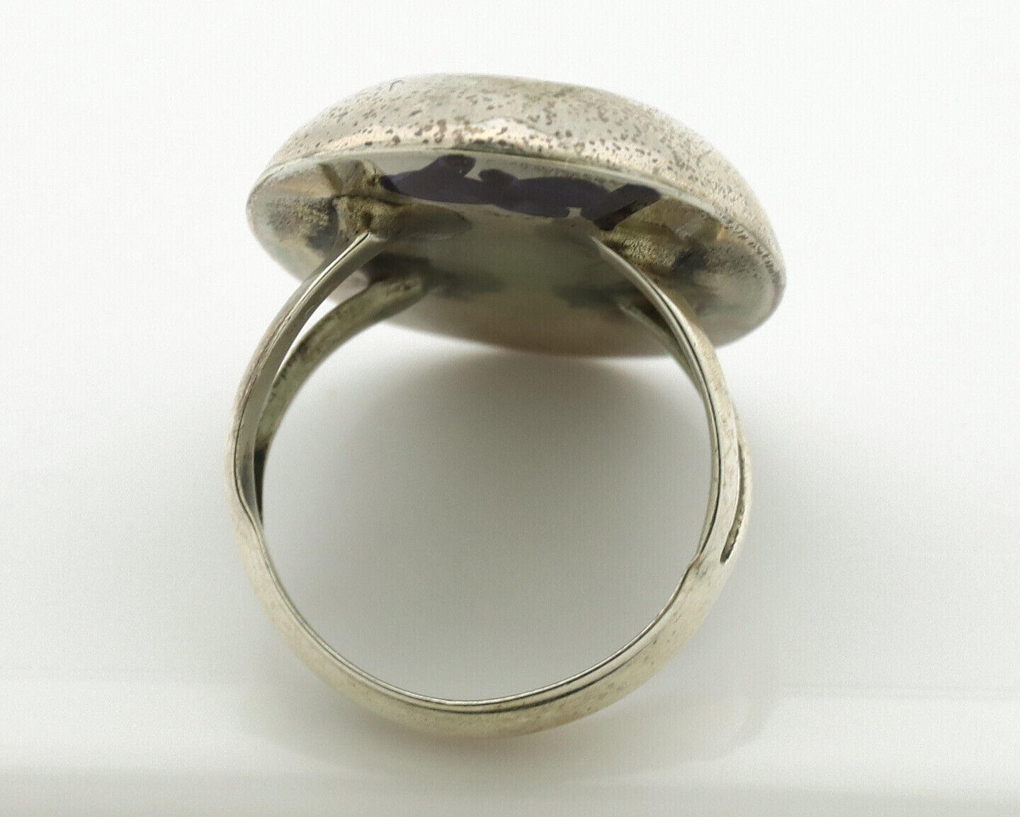 Navajo Ring .925 Silver Natural Blue Turquoise Native American Artist C.1980's