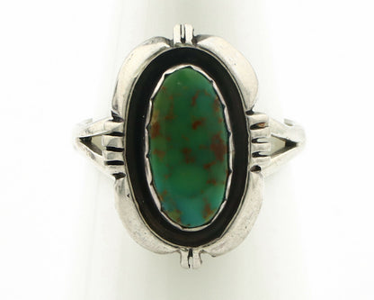 Navajo Ring .925 Silver Kingman Turquoise Handmade Native American Artist C.80's