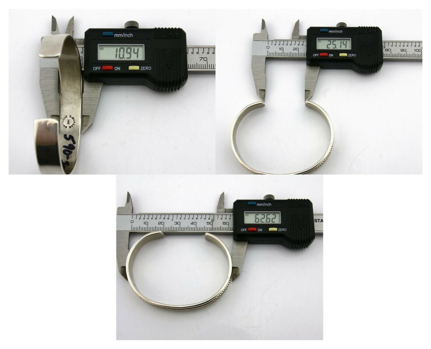 Navajo Bracelet SOLID .925 Silver & 12K Gold Filled Signed B Morgan C.80's