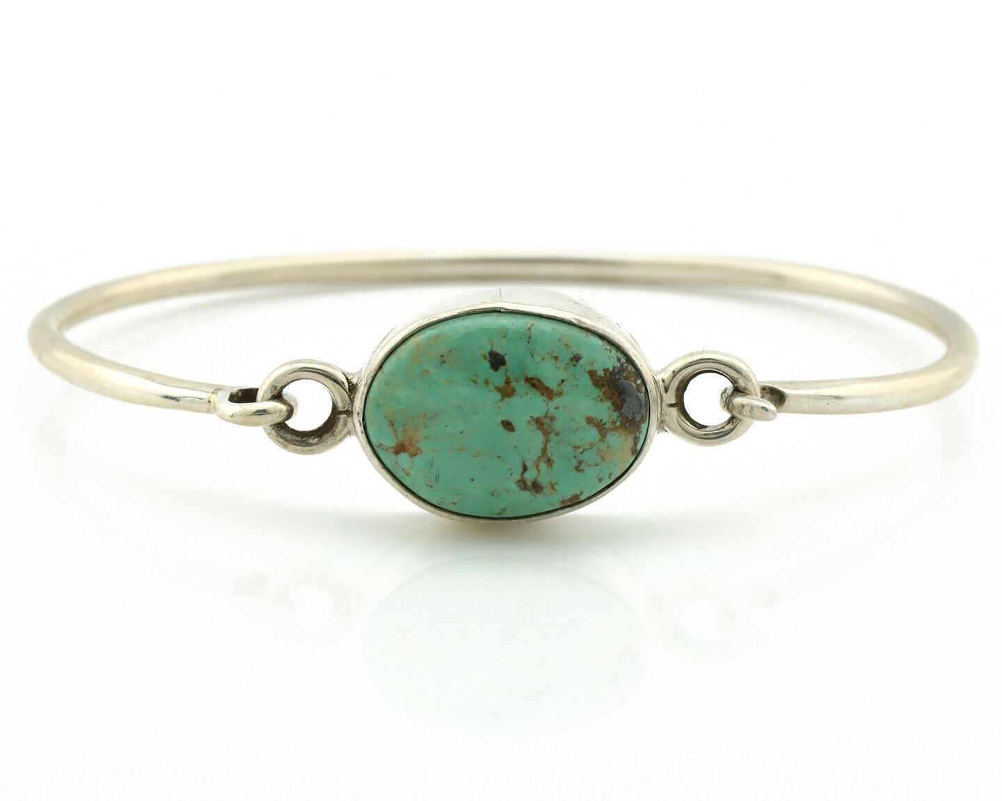 Navajo Bracelet .925 Silver Blue Arizona Turquoise Native American Artist C.90's