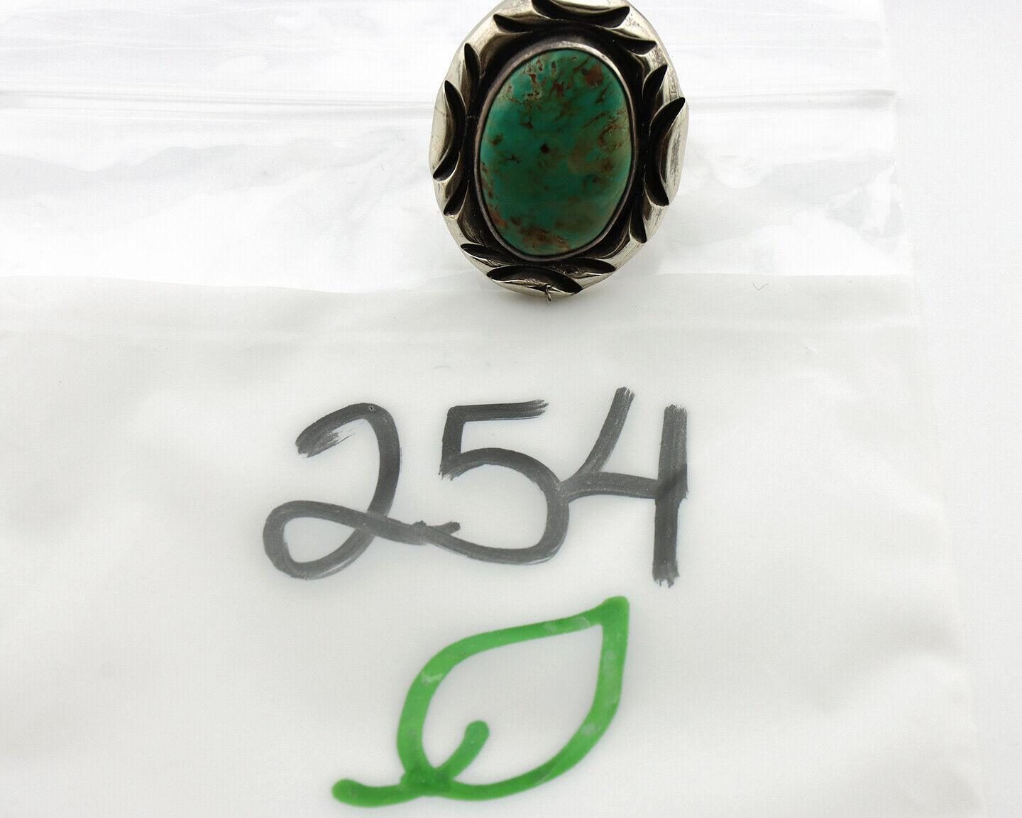 Navajo Ring 925 Silver Turquoise Mountain Artist Signed C Montoya C.80's