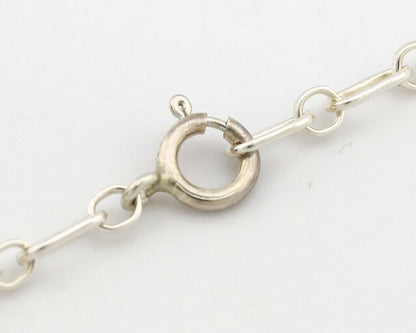 Navajo Cross Necklace .925 Silver Blue Green Turquoise Signed RB C.80's