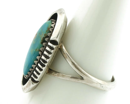 Navajo Ring .925 Silver Arizona Turquoise Native American Artist Handmade C.80's
