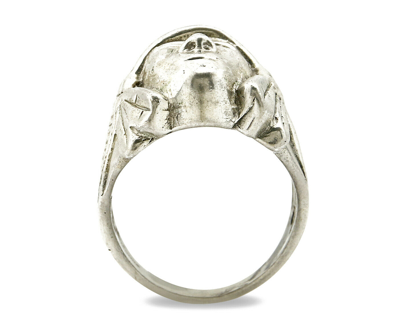 Navajo Indian War Chief Artist IT Ring .925 SOLID Sterling Silver C.80's Size 11