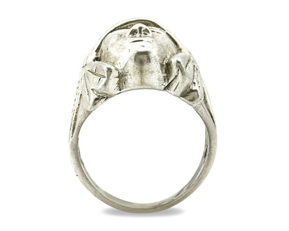 Navajo Indian War Chief Artist IT Ring .925 SOLID Sterling Silver C.80's Size 11