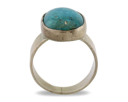 Navajo Ring .925 Silver Blue Turquoise Artist Signed C Montoya C.80's