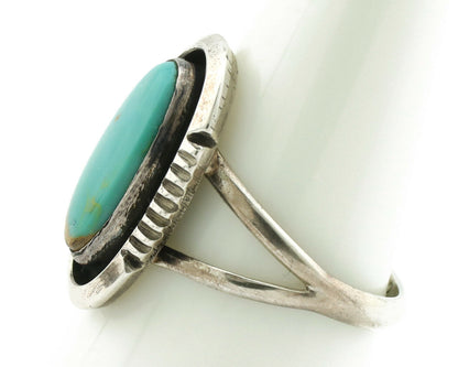 Navajo Ring .925 Silver Arizona Turquoise Native American Artist Handmade C.80's