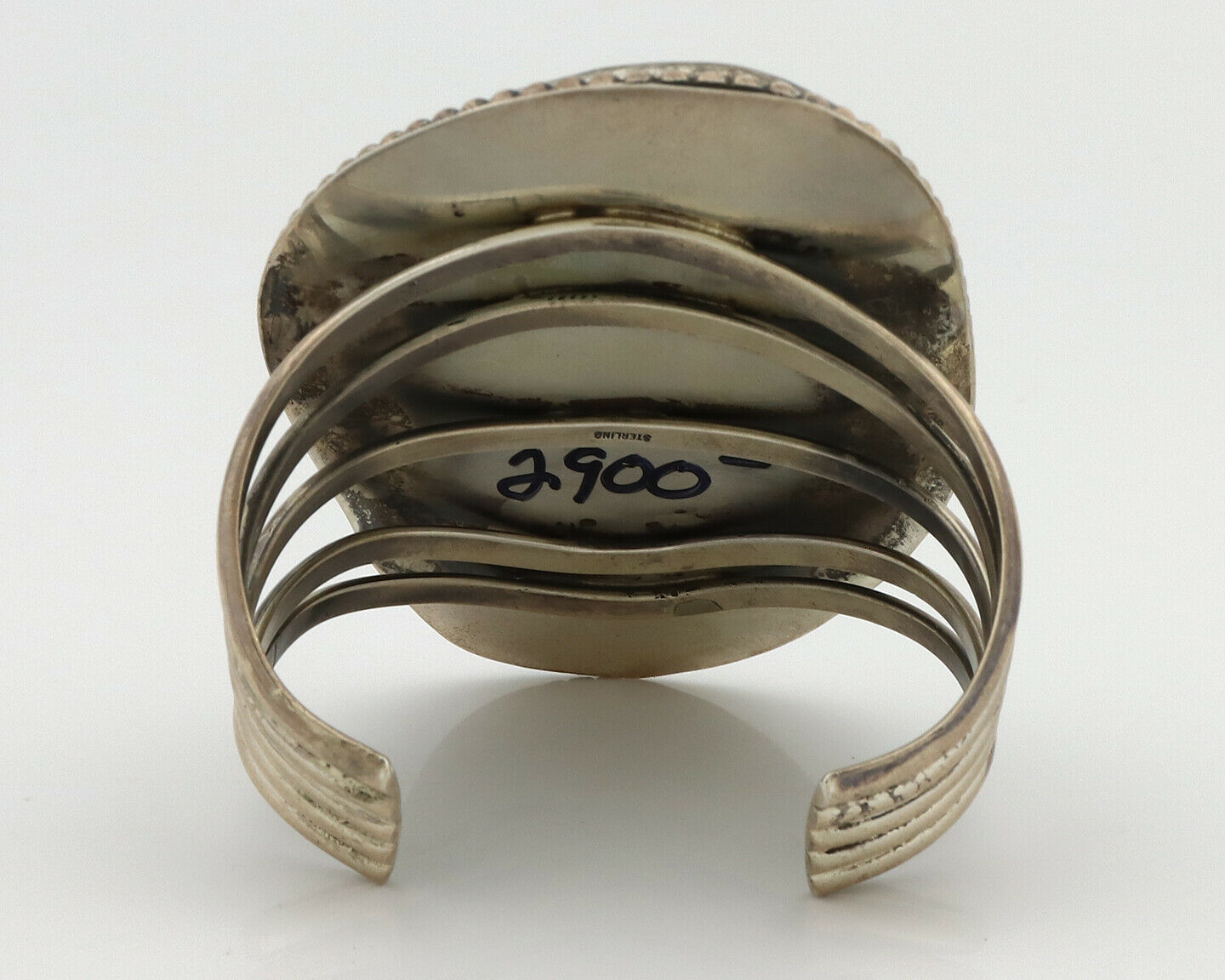 Women's Navajo .925 Silver Morenci Turquoise Native American Artist C.80's