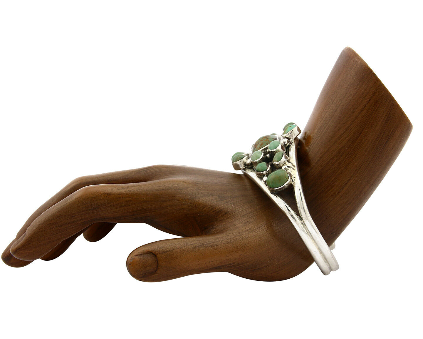 Navajo Bracelet 925 Silver Turquoise Cuff Artist LY Native C.80's