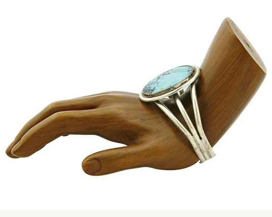 Women's Navajo Bracelet .925 Silver Natural Turquoise Cuff C.90's