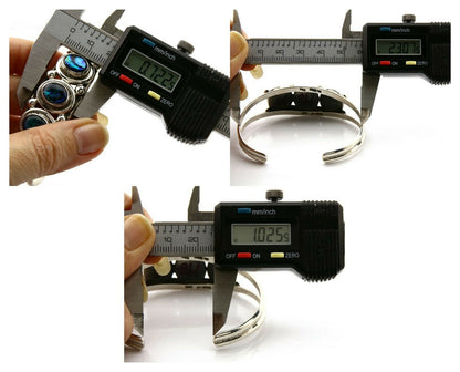 Navajo Bracelet .925 Silver Natural Mother of Pearl Handmade Native Artist C80's