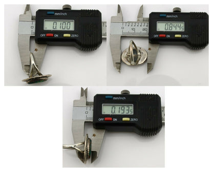 Navajo Ring .925 Silver Green Turquoise Native American Artist C.1980's