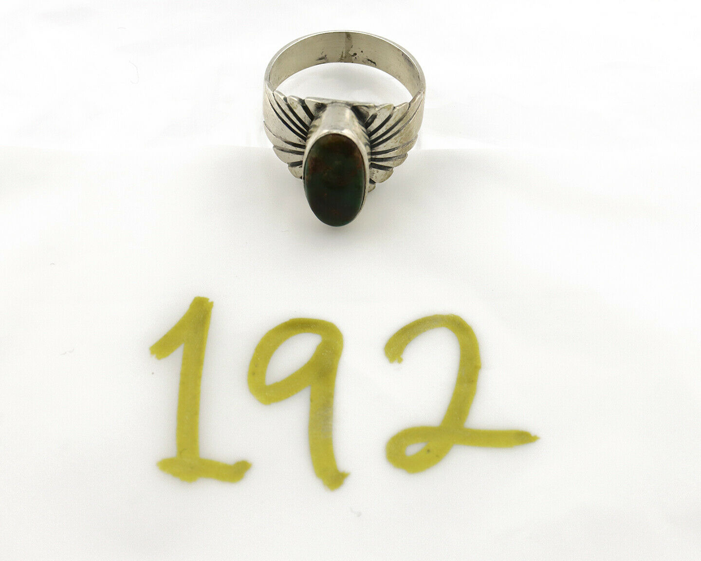 Navajo Ring .925 Silver Royston Turquoise Artist Signed Apache C.80's