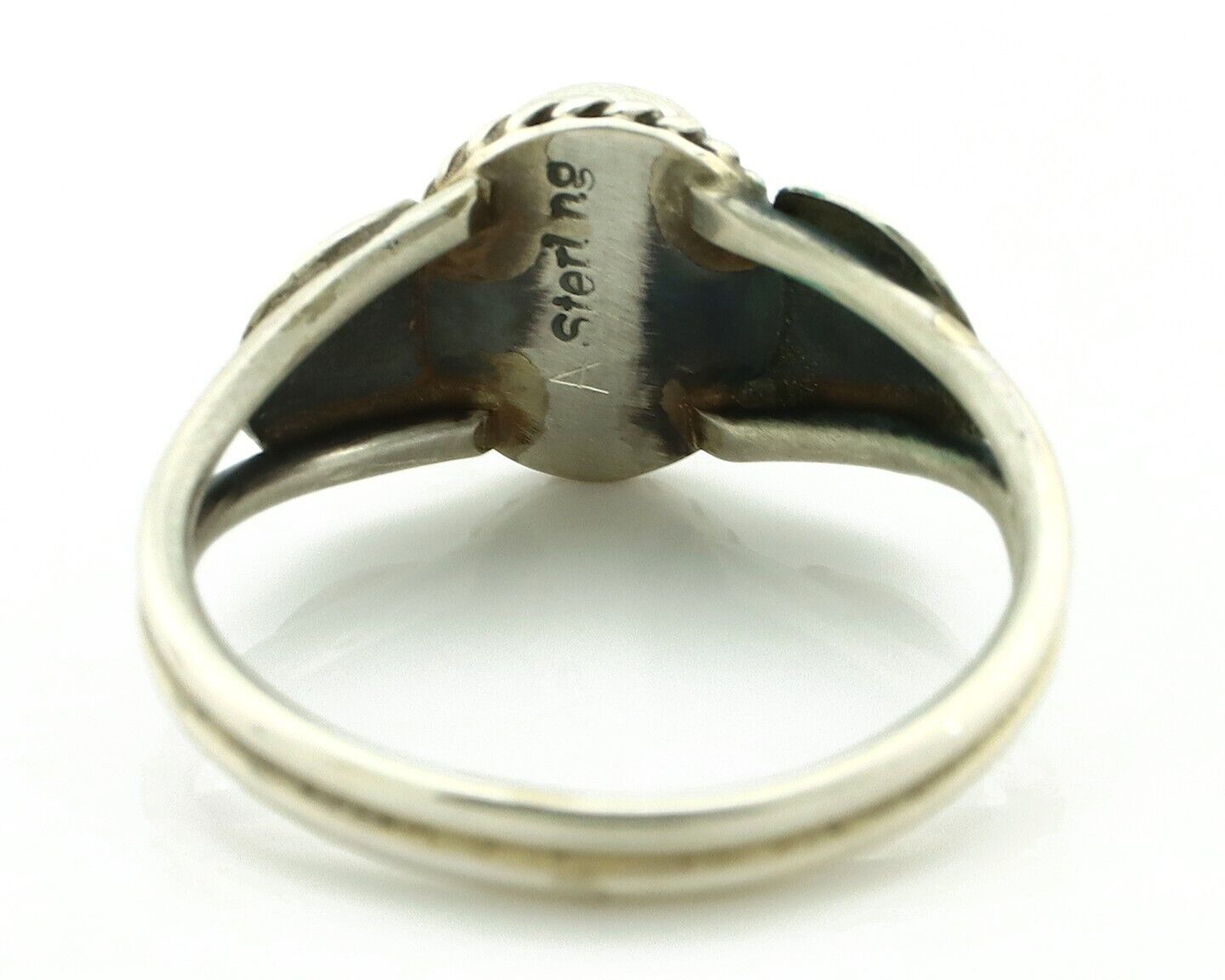 Navajo Ring 925 Silver Natural Blue Lapis Native Artist C.80's