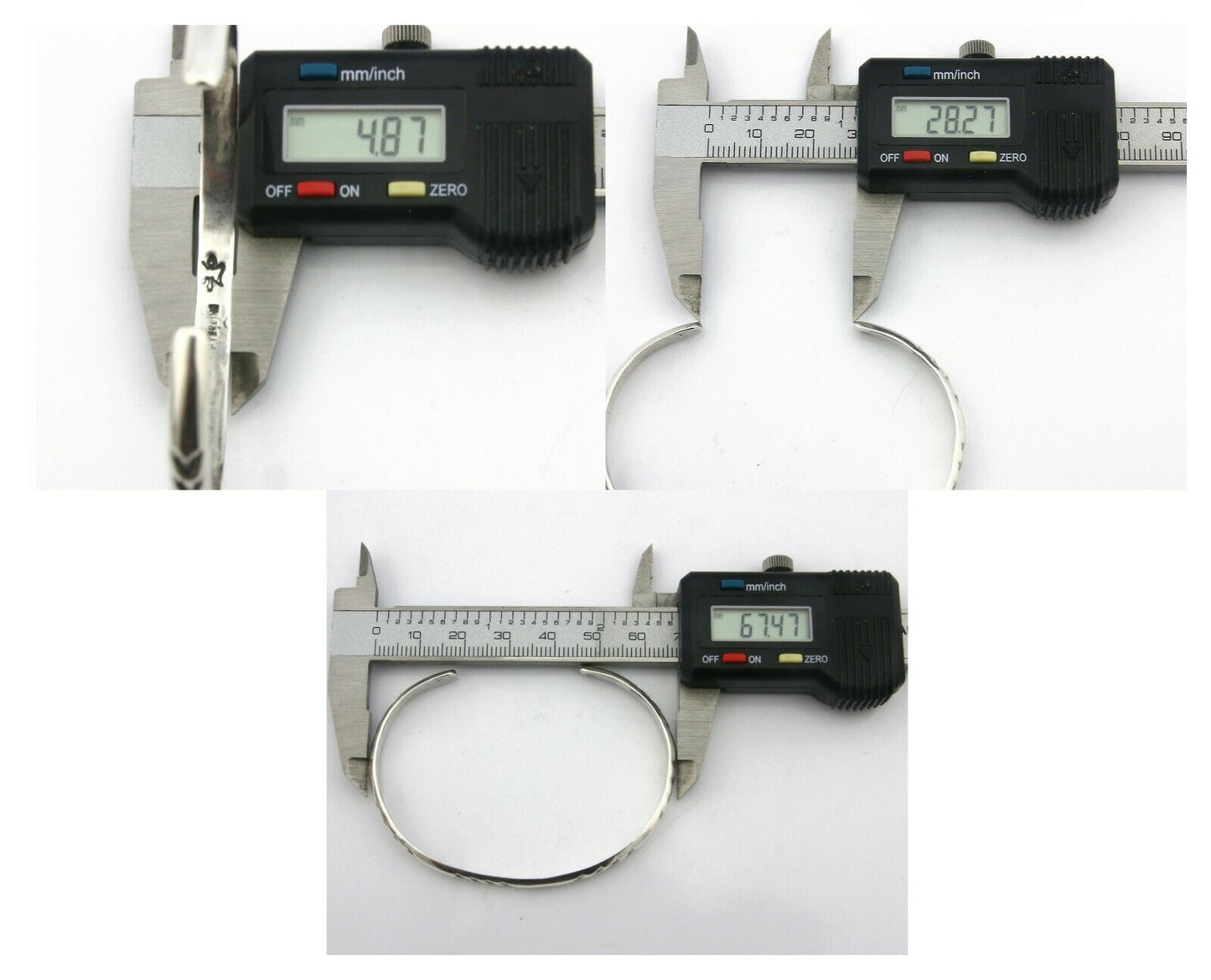 Navajo Bracelet .925 Silver Hand Stamped Arrow Head Artist Montoya C.80's