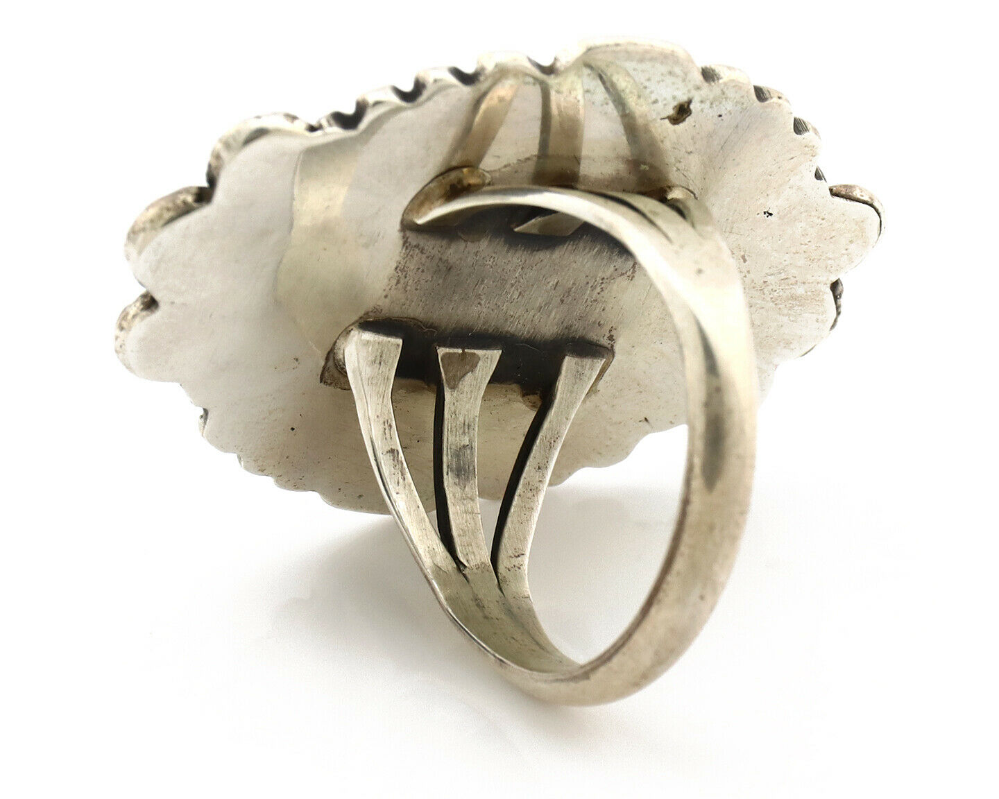 Navajo Ring .925 Silver Royston Turquoise Native American Artist C.80's