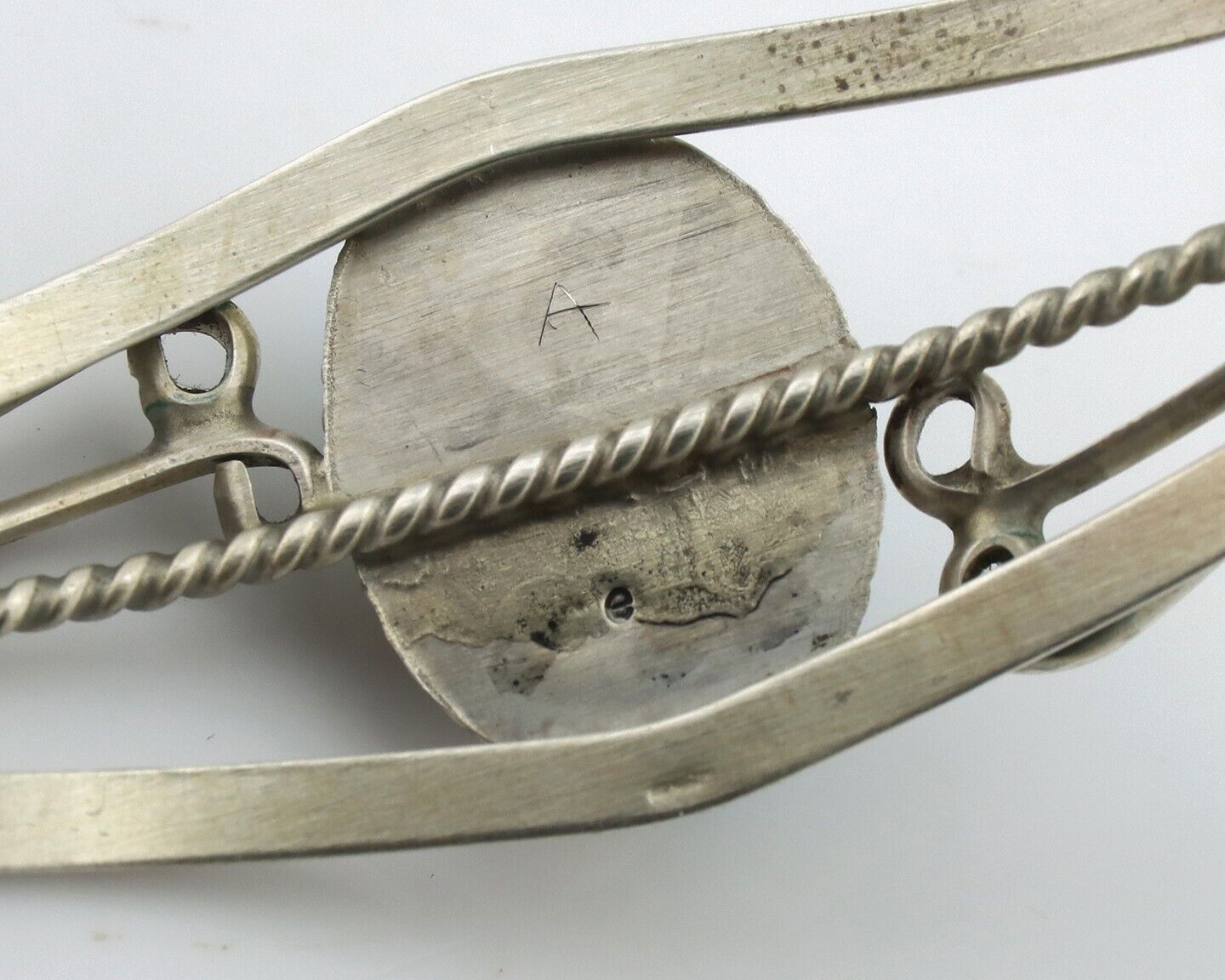 Navajo Bracelet 925 Silver Natural Blue Turquoise Native American Artist C.80's