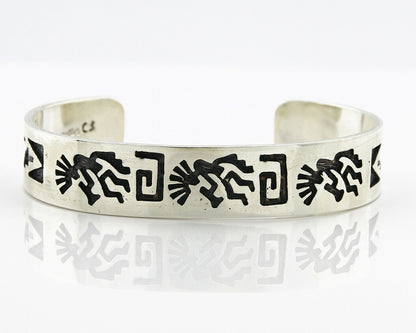 Women's Navajo Bracelet .925 Silver Handmade Cuff Signed CS C.80's