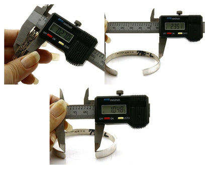 Women's Navajo Bracelet 14k SOLID Gold & .925 Silver Artist MM Rogers & Begay