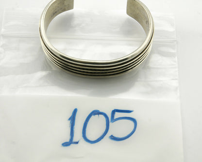 Navajo Bracelet .925 Silver SOLID Handmade Signed Artist Tom Hawk Circa 1980's