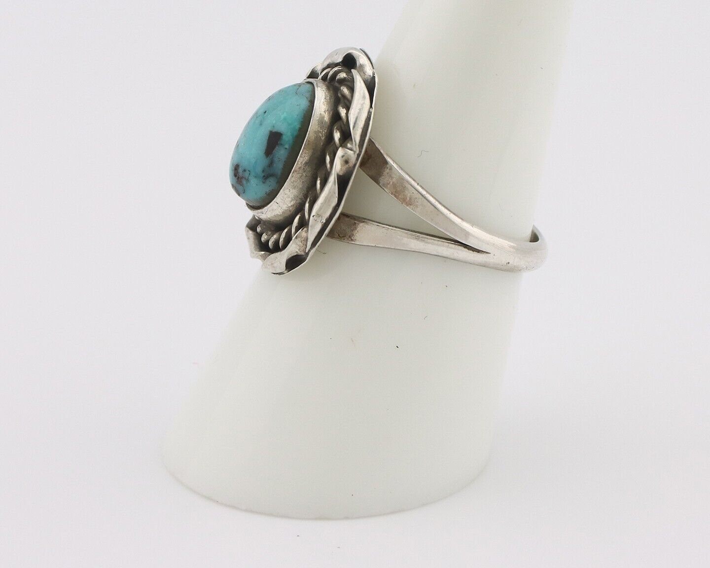 Navajo Handmade Ring 925 Silver Blue Southwest Turquoise Native Artist C.80's