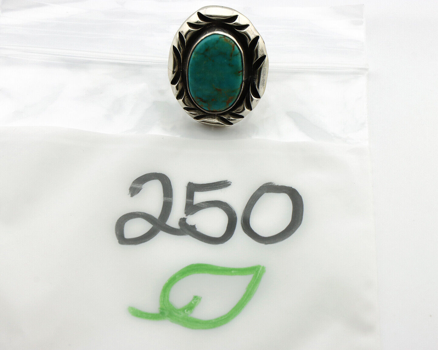 Navajo Ring 925 Silver Turquoise Mountain Artist Signed C Montoya C.80's