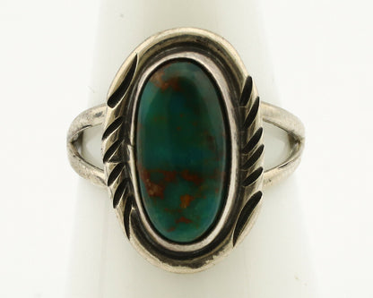 Navajo Ring .925 Silver Royston Turquoise Native American Artist C.1980's