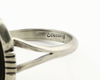 Navajo Ring .925 Silver Kingman Turquoise Handmade Native American Artist C.80's