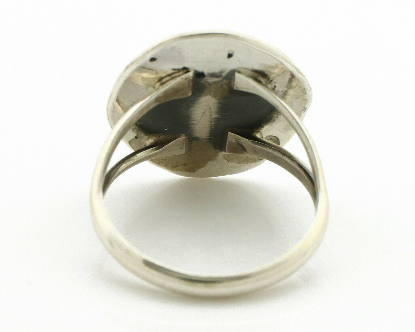 Navajo Ring .925 Silver Blue Turquoise Native American Artist C.1980's